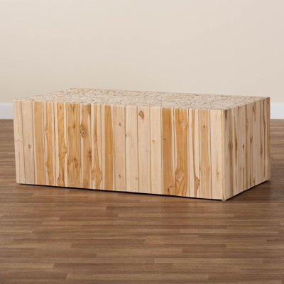 Driti Bohemian Coffee Table With Unique Repurposed Wood Logs
