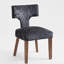 Ensemble de 2 chaises de salle à manger rembourrées en tissu, structure en bois franc-914326636