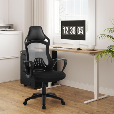 Aubert Mesh Office Chair with Headrest