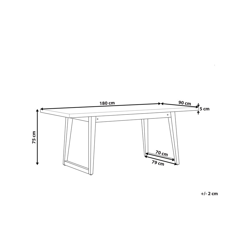 Dameyon Wooden/Cement Dining Table