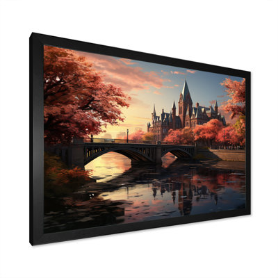 «College On Pond Memories» sur toile