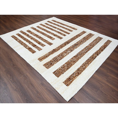 Rabindra One-of-a-Kind 8'2" X 9'10" New Age Wool Area Rug Brown