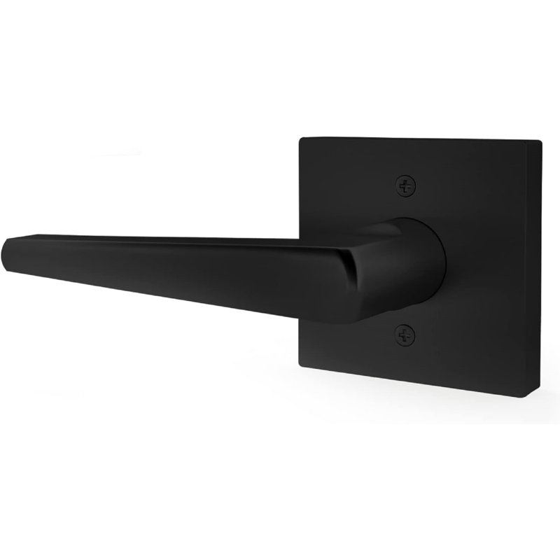 Poignée Mega Poignées Schein avec rosette carrée pour portes françaises, garde-manger et garde-robe | Antidérapant, vis incluses | Remise réversible, finition moderne