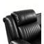 Ensemble de 2 fauteuils inclinables en similicuir brun foncé avec console centrale et porte-gobelets + causeuse entièrement assemblés-671488577