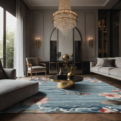 Tapis gris soyeux et moelleux