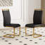 Chaises de salle à manger cantilever modernes Amari en similicuir avec base au fini doré (lot de 2)-1268853338-1214924634-1236662290