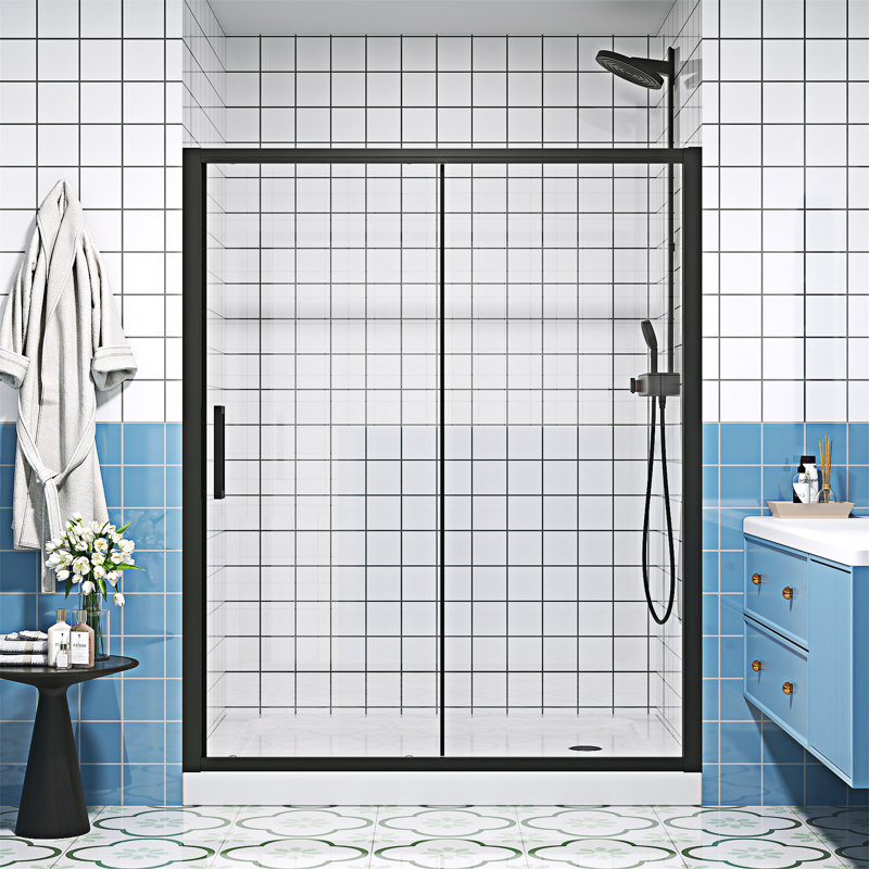 Semi-Frameless Single Sliding Shower Door