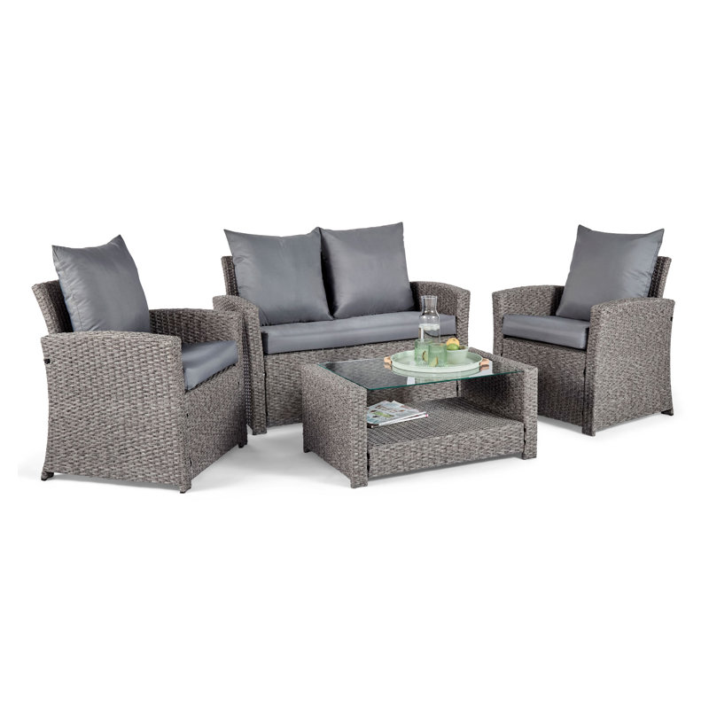  4 Seater Rattan Sofa Set