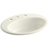 Thoreau Metal Oval Drop-In Bathroom Sink with Overflow