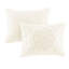 Couvre-lit simple / simple TG en médaillon à franges en coton - literie 100% stylée-128128349-128128351