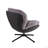 360° Swivel Office Chair, Modern Chenille Chair With Faux Leather And Black Metal Base Frame, No Wheels, Accent Chair For Small Spaces, Living Room, Office-316035181