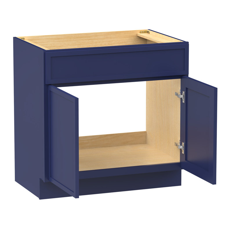 Base de meuble-lavabo simple 36 po seulement, Bleu