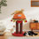 Arbre à chat 18,5 po avec hamburger 18,5 po, griffoir à chat mignon avec deux poteaux à griffer en sisal naturel durable, poteau à griffer en sisal pour l'intérieur