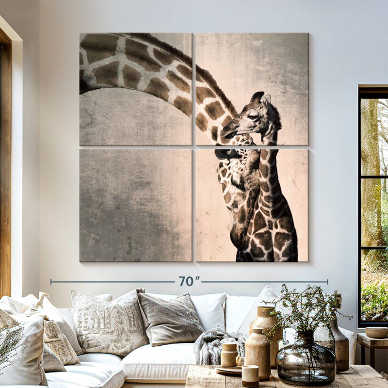Mother And Son Giraffe, 57" H x 57" W