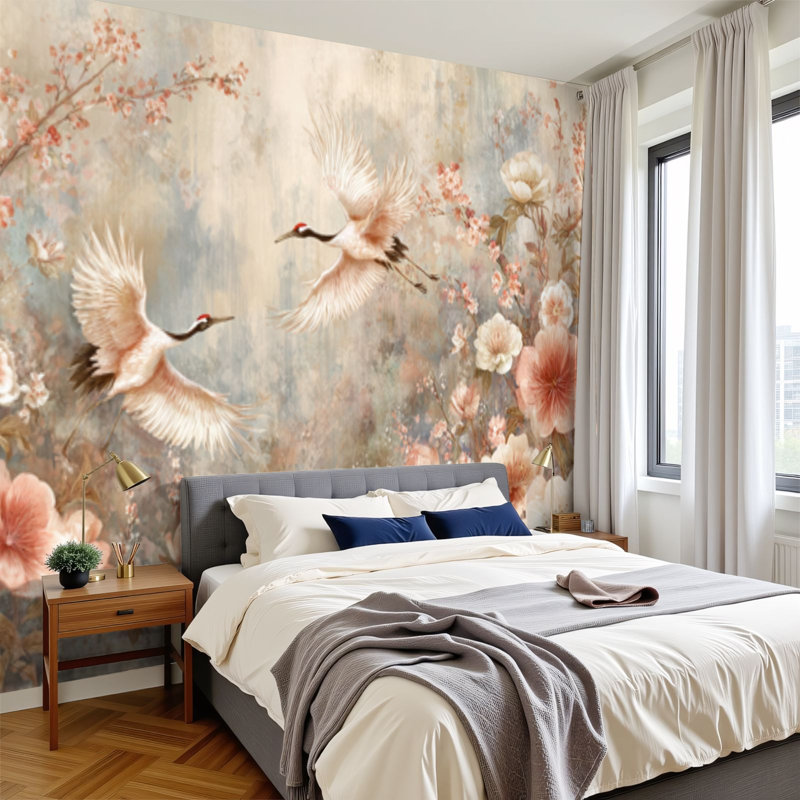 Papier peint adhésif auto-adhésif moderne pour la chambre à coucher L 69 po x l 96 po Peel and Stick