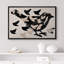 «Modern Minimal Bird Silhouette», reproduction d'art sur toile encadrée de la chambre principale-1192280914-1192280912