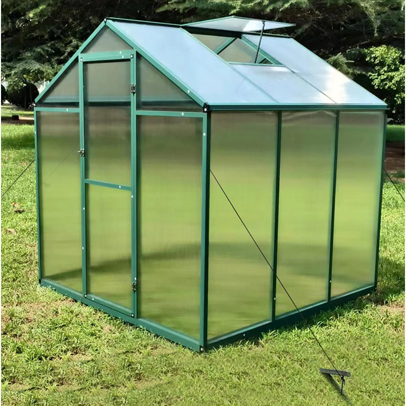 Walk In Greenhouse With Drainage System & Galvanized Base For Backyard, 73.07"