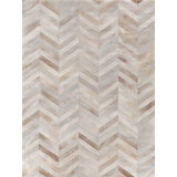Natural Hide Hand Woven Cowhide Chevron Area Rug