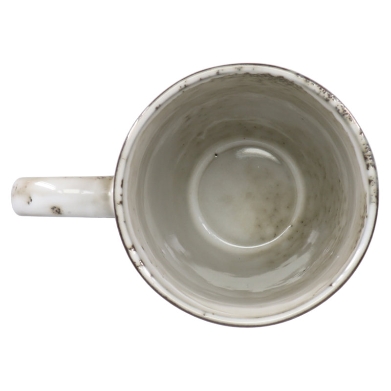 Rustico Cream Ceramic 18oz Round Mugs Set of 4