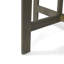 Table de bistro demi-ronde, de couleur grise, fabriquée en bois, forme de bois pliable, finition,