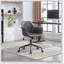 Chaise de bureau avec structure en métal, similicuir, pivotante, hauteur réglable, roulettes