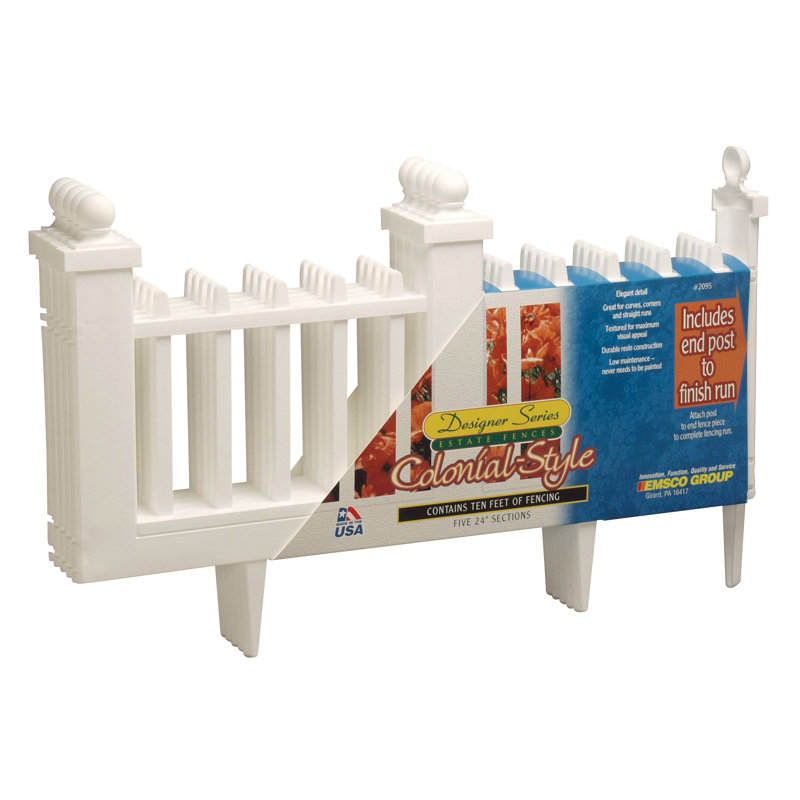 Panneau de clôture colonial de luxe H 1,5 pi x l 2 pi, Blanc