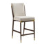 Tabouret de comptoir rembourré en fer Blondell-692600152