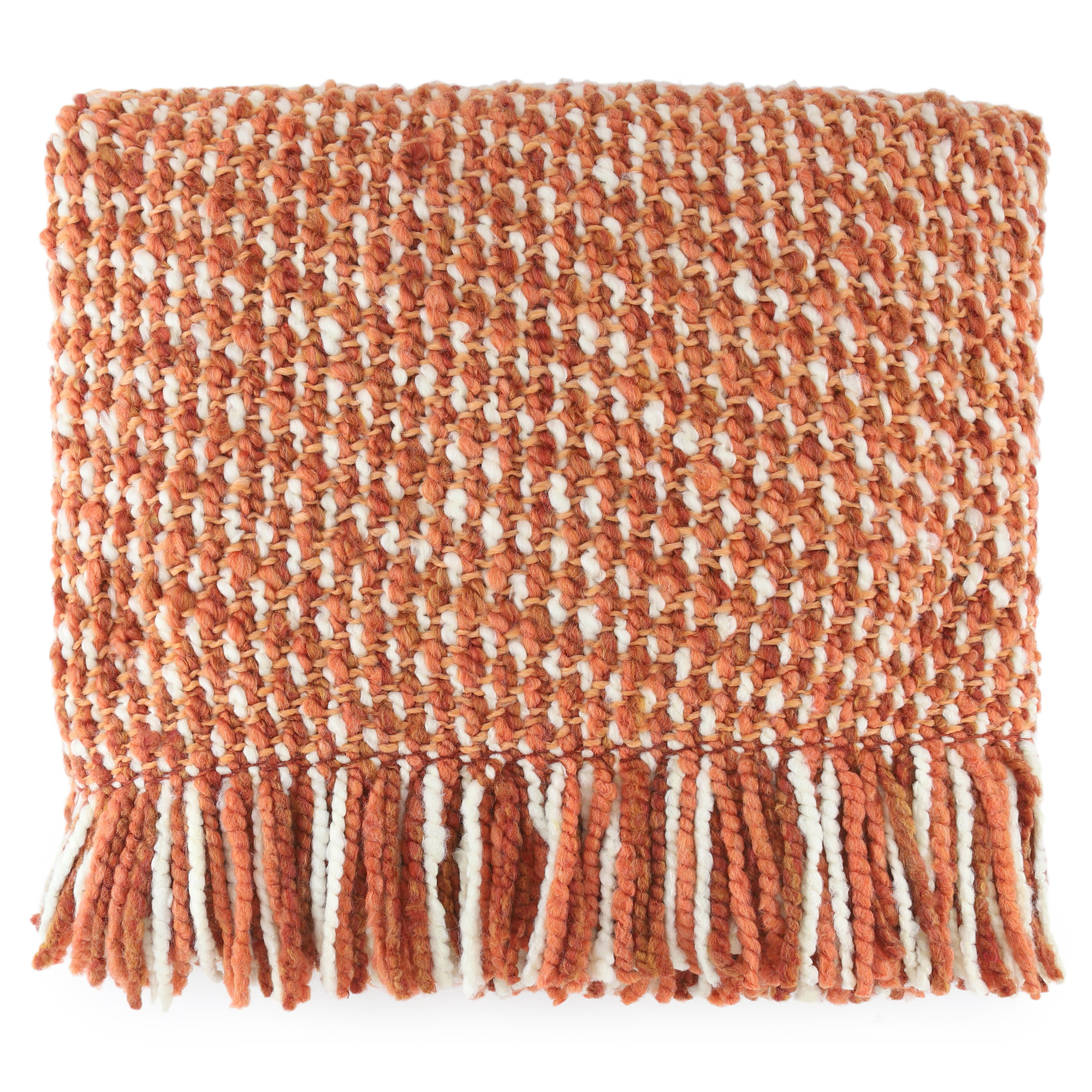 Machine Woven Throw Blanket, Persimmon