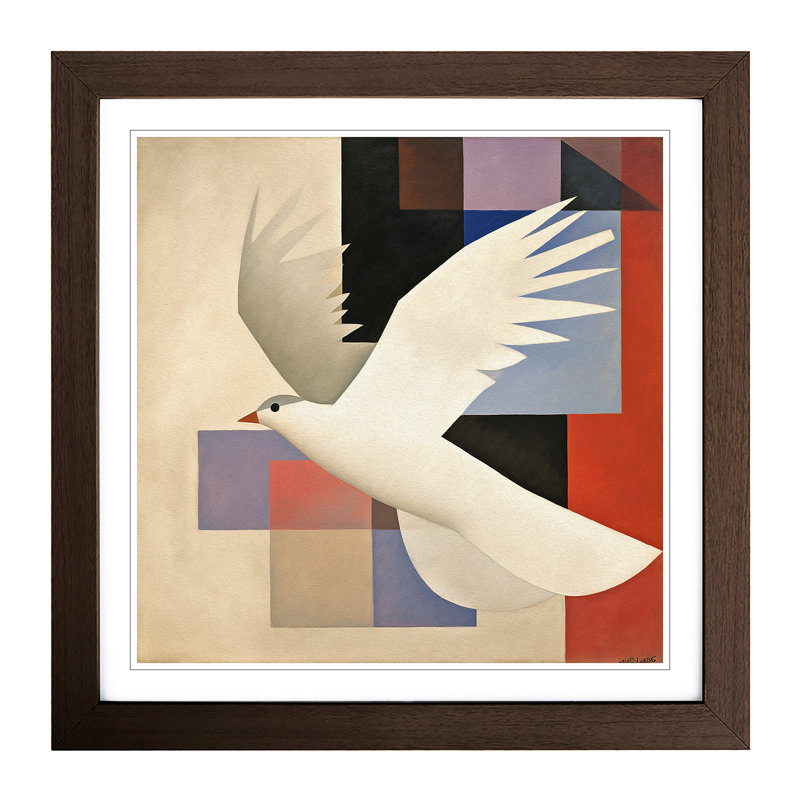1 Piece Single Picture Frame Wall Art, Walnut