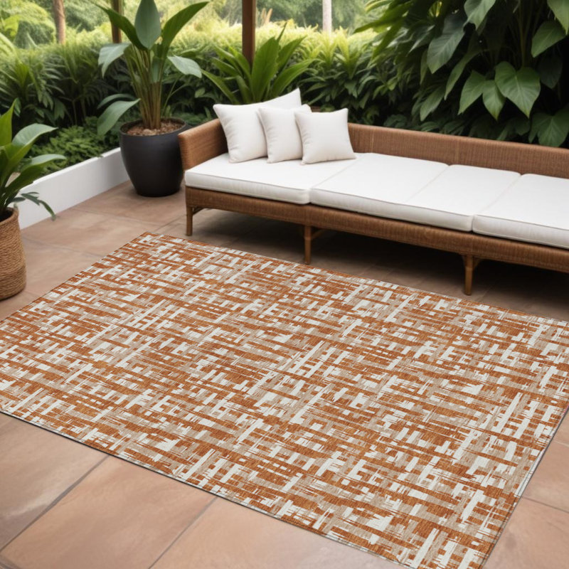 Tapis extérieur lavable abstrait 10 pi x 14 pi