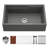 Houzer 33 in  Apron Front Granite Composite Workstation Sink w/ Accessories-102787171