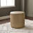 18" Wide Faux Leather Round Upholstered Ottoman-1900555073