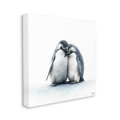 " Minimal Penguins Cuddling " by Roozbeh