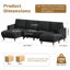 4 Seater Corduroy Sofa & Chaise-1306249389