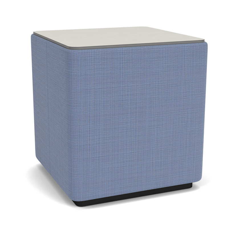 Table de salon avec plateau en stratifié Darsey, Noir; marine clair Chambray, 20", Sergé blanc