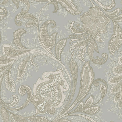 Elegance Collection Paisley Design Pearlescent Finish Wallpaper Roll