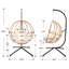 Allenhurst Swing Egg Chair with Stand and Cushion, Indoor Outdoor Porch Swing for Patio, Balcony-968141007