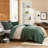 3 Pieces Full/Queen Comforter Set,Green