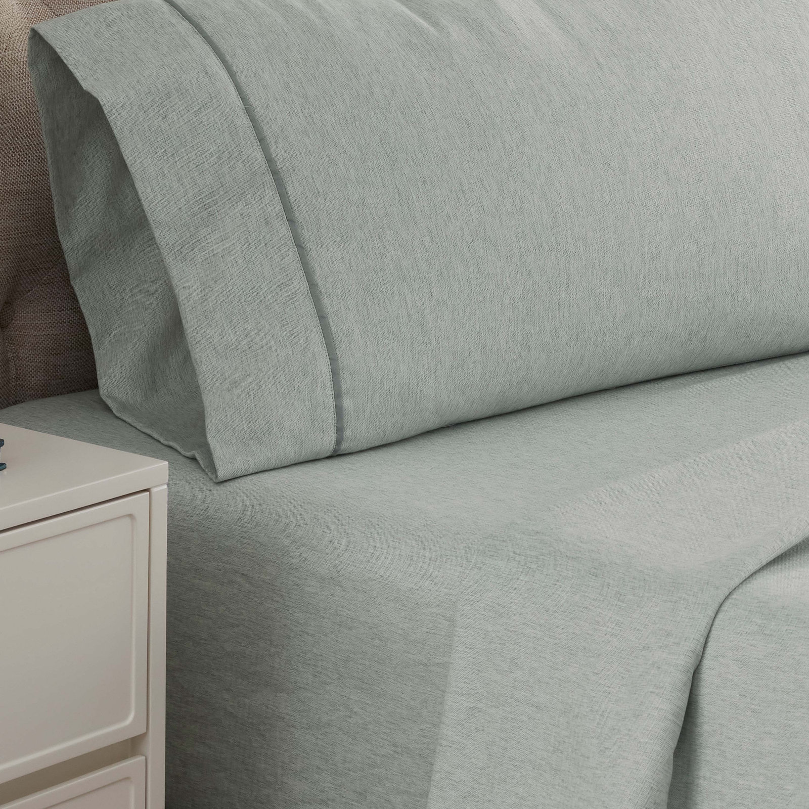 Martex Arcadia Arcadia Sheet Set, Queen Sheet Set with Fitted Sheet + 2 Pillowcases, Gray