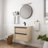 Bathroom Vanity With Drawers And White Ceramic Basin - Modern Wall Mounted Design Bva02524plo-G-Bl9060b(W1286s00034 24" 2 Soft Close Storage Unit-378218453