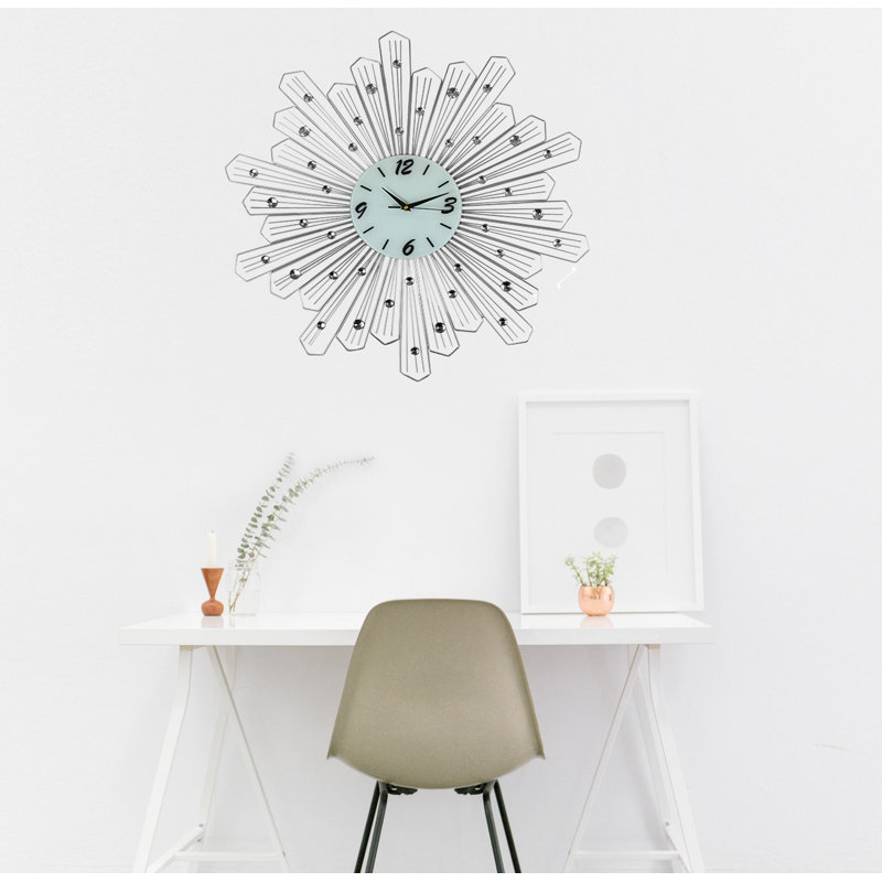 Très grande horloge murale Shyann Sunburst