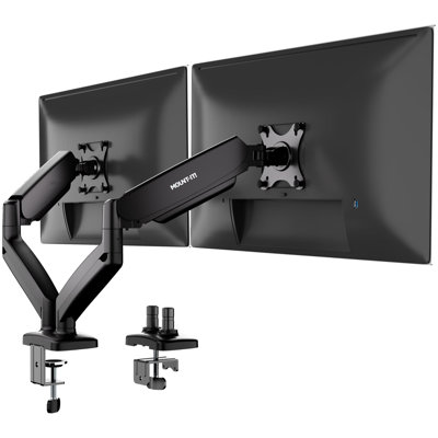 Dual Monitor Desk Mount With Gas Spring Arms