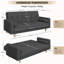 Tufted 3 Seater Sofa Bed-10360755