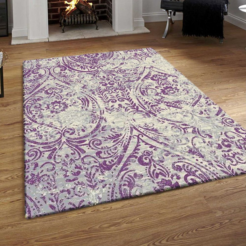 Tapis lavande / beige Mardell, Rectangle 10 pi 6 po x 7 pi 10 po