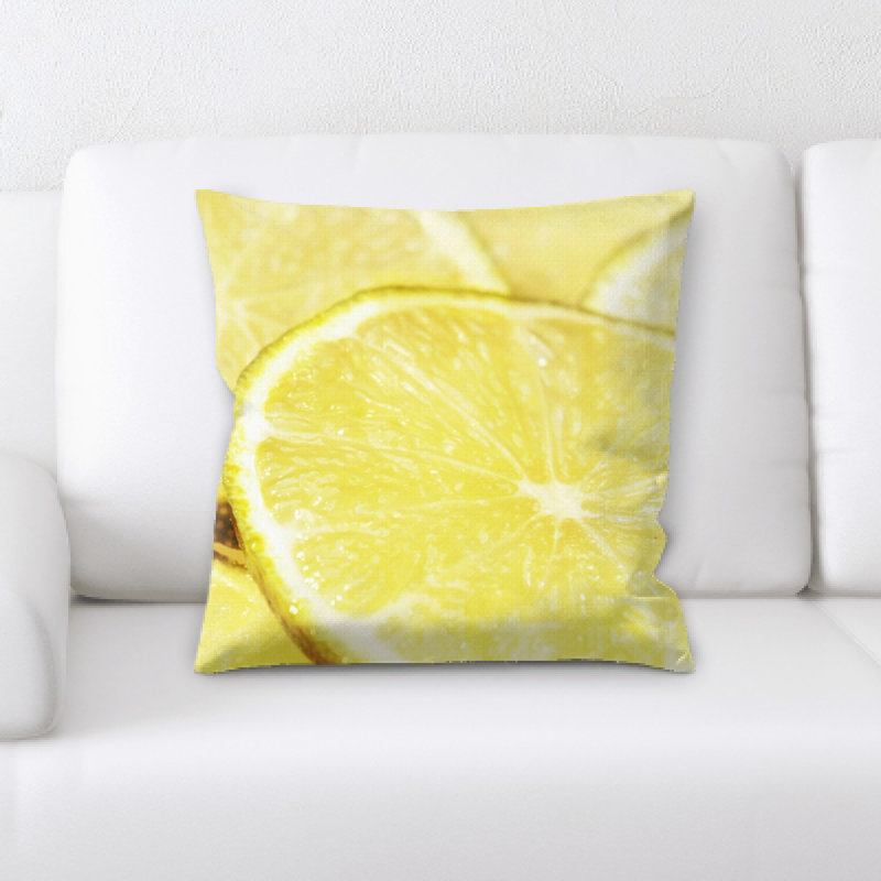 Housse et insert de coussin carré lime