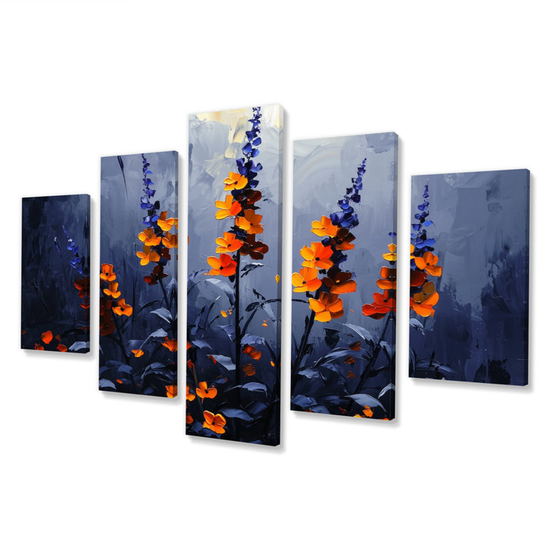 Night Forest Plants In The Dark I - Wall Art - Wal Art Decor Set Diamond