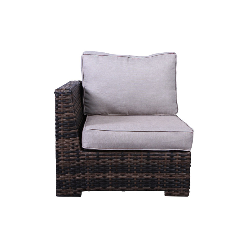 Carmel Rattan Wicker Fully Assembled 5 - Person Seating Group with Cushions