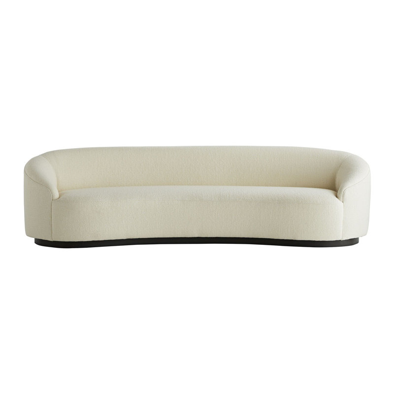 Turner Small Sofa Paprika Velvet, Cloud Bouclé, 29.5"H x 108"W x 34"D, Gray Ash
