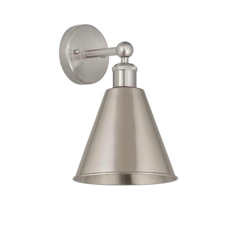 Applique murale 1 lumière 8 "Ballston Cone, Nickel satiné