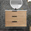 Meuble-lavabo mural simple 30 po avec plateau en marbre de culture Mahulena